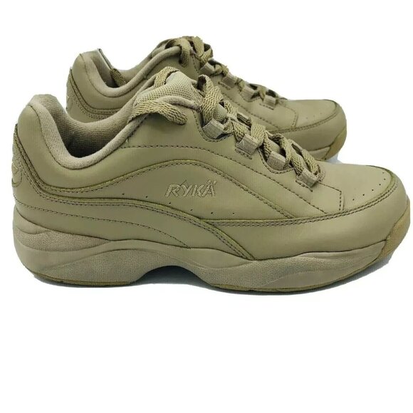 RYKA Womens Shoes Size 7 M Tan Catalyst Plus Leather Walking sneakers Running - Picture 1 of 8